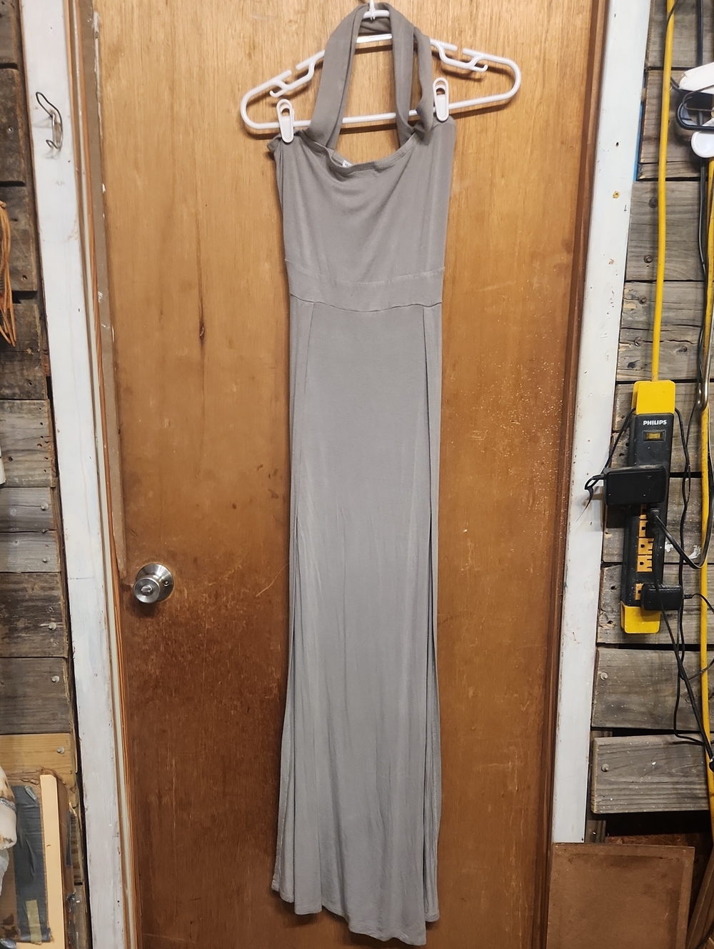 HYFVE Gray Halter Maxi Dress